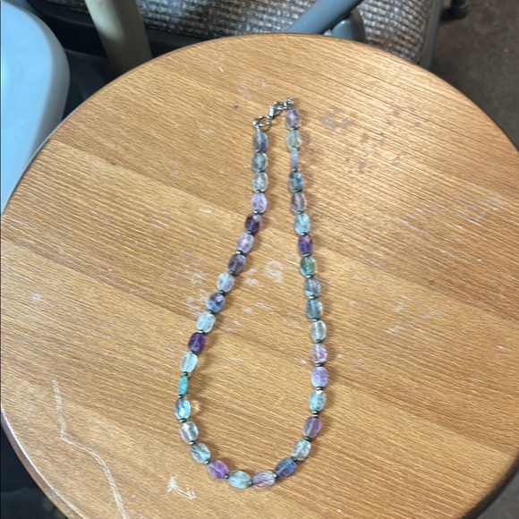 Etsy Artisan Handcrafted StunningRainbow Fluorite Beaded Necklace